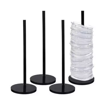 Акриловый держатель для крышек стаканов с устойчивым основанием, простая установка, экономящий место, акриловый держатель для крышек стаканов 1pc чёрный