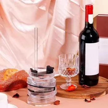 Акриловый держатель для крышек стаканов с устойчивым основанием, простая установка, экономящий место, акриловый держатель для крышек стаканов 1pc чёрный