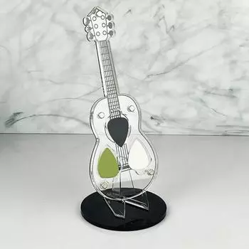 Акриловый держатель для медиатора Yousheng с устойчивым основанием, прозрачный держатель для хранения медиатора в форме гитары, аксессуары