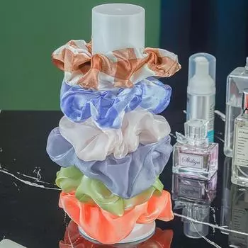 Акриловый держатель для резинок для волос Stand Girl Clear Scrunchy Tower Hair Tie Holder прозрачный