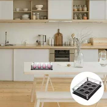 Акриловый держатель для стопок, стойка для бара KTV, домашняя организация, витрина для стопок, идеальный держатель для стопок на новоселье, подарок 21.00X15.00X4.00CM