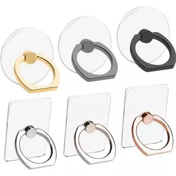 Акриловый держатель для телефона из кристаллов: Прозрачная, невидимая наклейка на заднюю панель, защищающая от падения