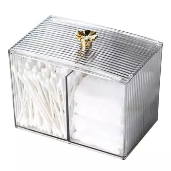 Акриловый держатель для ватных палочек, баночки для ванной с крышками, диспенсер для ватных шариков, ватных дисков, нити