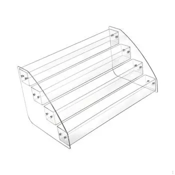Акриловый держатель для визитных карточек, витрина, настольная стойка для хранения, книжная полка, многослойная 4 Tier