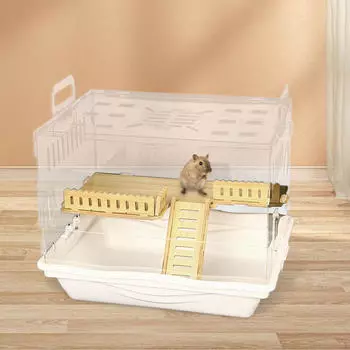Акриловый домик для хомяков, прозрачный, легко чистится, клетка для мелких животных для домашних мышей, песчанок Ladder