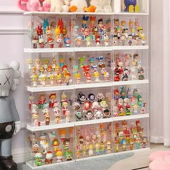 Акриловый глухой ящик-витрина, витрина, витрина для фигурок, коллекция моделей, пылезащитная коробка для поделок, ящик для хранения игрушек и кукол, новый продукт