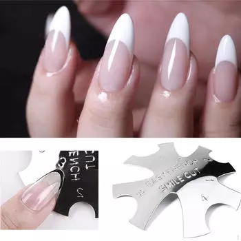 Акриловый инструмент для резки кромок геля для ногтей, 8 размеров. Гибкий и идеально подходит для использования на обоих