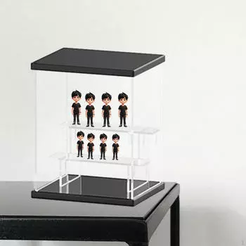 Акриловый кейс для демонстрации миниатюрных моделей и фигурок, решение для хранения, домашний стол 15cm_3 layers 9 toys