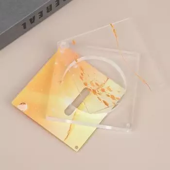 Акриловый кирпич для демонстрации значков, прозрачный стенд для значков, держатели для хранения значков 58 мм розовый