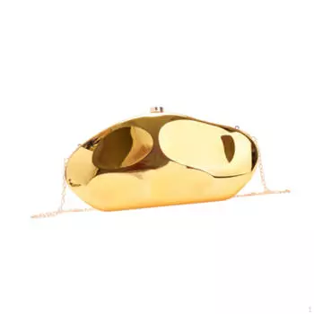 Акриловый клатч в форме блестящего камня, универсальная сумка через плечо для тематических вечеринок золотой