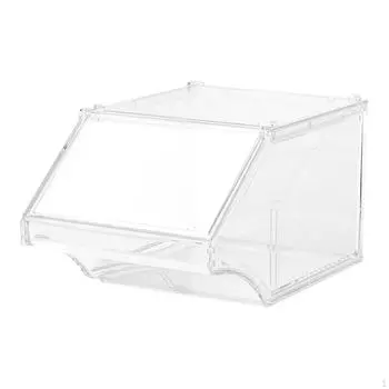 Акриловый контейнер для хранения хлебница пищевой контейнер с передним открыванием сухофрукты хлопья закуски 24cmx20cmx24cm