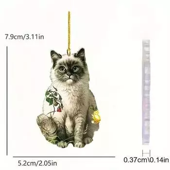 Акриловый Кот Забавный Подвеска для Украшения Автомобиля Для Креативного Дизайна Интерьера Авто