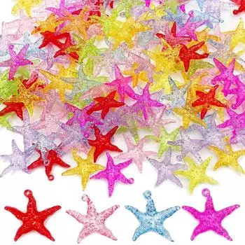 Акриловый кристалл драгоценного камня различных цветов, пляжная тема, наполнитель для вазы с морской звездой, вечеринка, свадебный декор, центр настольной вазы big starfish-30pcs-mixed color