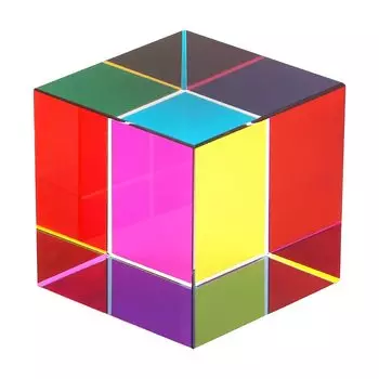 Акриловый куб призматический дизайн куб полупрозрачный интерьерная игрушка небьющаяся обработка краев 50 мм