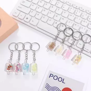 Акриловый кулон брелок в виде фруктового мороженого брелок в виде цветка с молоком и чаем брелок для наушников кулон grapefruit