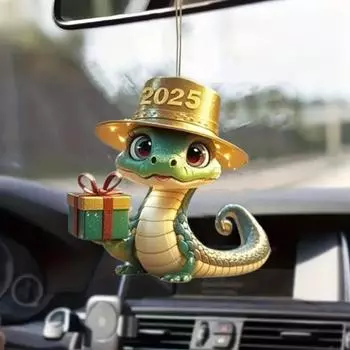 Акриловый кулон, подвесное украшение на рождественскую елку с шнурком, легко подвешивается, змея, новогоднее украшение Snake