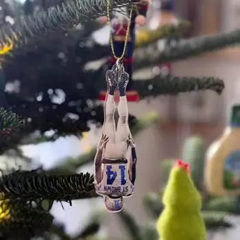 Акриловый кулон с украшением в виде футбольной команды, украшение для рождественской елки, камина, ежегодного украшения, 1 шт. One Size розовый