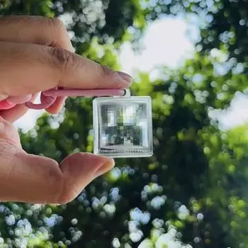 Акриловый кулон в пиксельном стиле, компактный брелок для сумок, автомобилей, прозрачный дизайн в пиксельном стиле