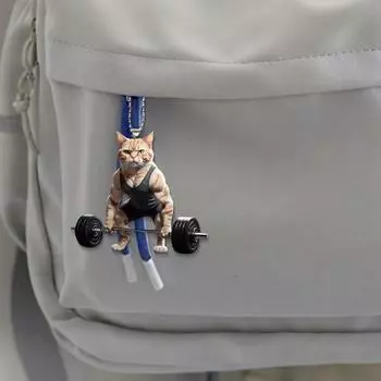 Акриловый кулон в виде кошки, подвесное украшение со шнурком, легко подвешивается на зеркало заднего вида, 2D-декоративный автомобильный аксессуар коричневый