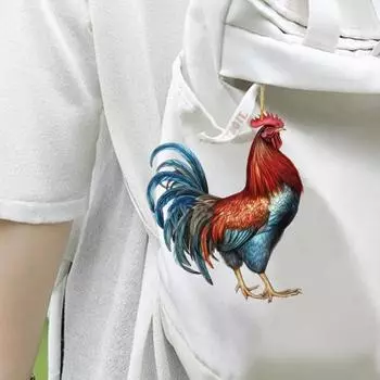 Акриловый кулон Yousheng Cartoon Rooster, симпатичное украшение для рождественской елки, очаровательное рождественское украшение для любителей петухов, забавный праздничный подарок Cock