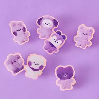 Акриловый магнит-зажим Mini Mini BT21 Purple of Wish Edition