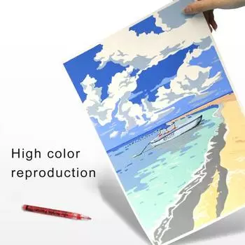 Акриловый маркер с прозрачной печатью, цветная ручка, маркер с мягким наконечником на масляной основе, удобная ручка, ручка для рисования граффити коричневый