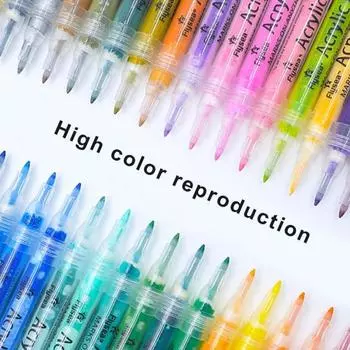 Акриловый маркер с прозрачной печатью, цветная ручка, маркер с мягким наконечником на масляной основе, удобная ручка, ручка для рисования граффити коричневый