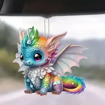 Акриловый материал плоский 2D автомобильный кулон, аксессуары для рюкзака, украшение для дома подвеска-брелок