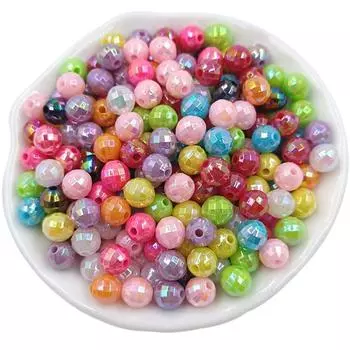 Акриловый материал ручной работы DIY Ювелирные аксессуары AB Яркий цвет 50 шт. 6 мм Креативный яркий цвет для изготовления браслетов и ожерелий Мода синий