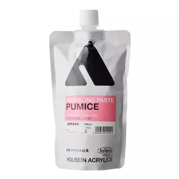 Акриловый медиум Holbein AM444 300 мл Моделирующая паста Пемза Песок Градация 14444 (Серый материал) белый