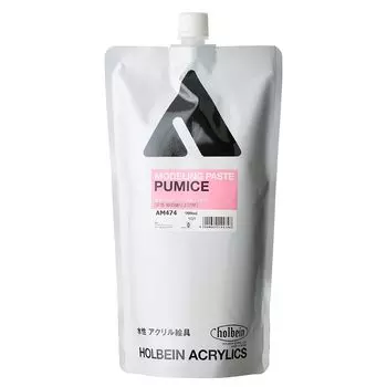Акриловый медиум Holbein AM474 900 мл Моделирующая паста Пемза Песок Градация 14474 (Серый материал) белый