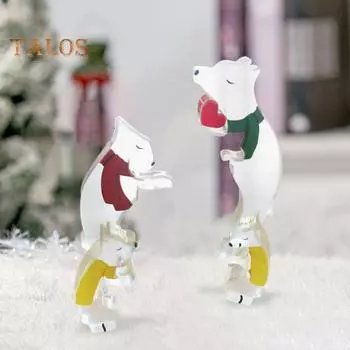 Акриловый медвежонок, семейный пазл, украшение, любовь, сердце, обнимающее мать, отца, медвежонка, пазл, домашний офис, книжная полка, украшение для рабочего стола прозрачный