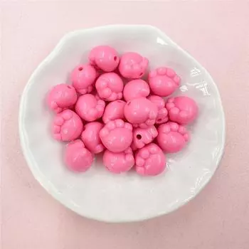 Акриловый милый материал из бисера, модные бусины 12*11 мм, ювелирные изделия в виде лап животных, аксессуары «сделай сам», бусины в виде кошачьей лапы, 20 шт.