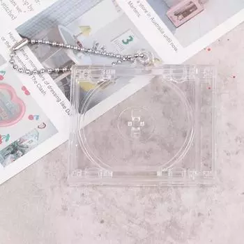 Акриловый мини-альбом для компакт-дисков, брелок-подвеска, пустая мини-коробка для компакт-дисков, брелок, подходящий для самостоятельного изготовления брелока, рюкзака, кулона, цепи/зажимы B