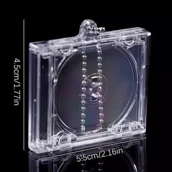Акриловый мини-альбом для компакт-дисков, брелок-подвеска, пустая мини-коробка для компакт-дисков, брелок, подходящий для самостоятельного изготовления брелока, рюкзака, кулона, цепи/зажимы