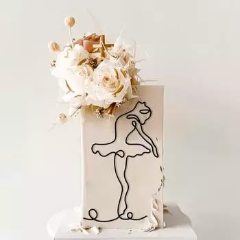 Акриловый минималистский арт-женщина лицо торт украшение свадьба сексуальная женщина девушка С Днем Рождения торт украшение праздничные атрибуты украшения торта One Size чёрный