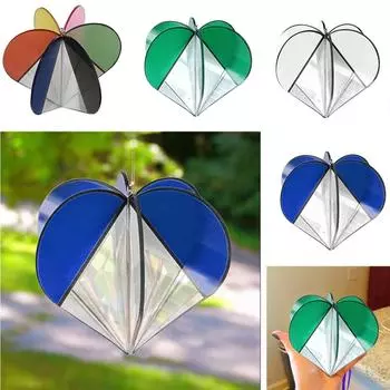 Акриловый многогранный кулон в форме сердца для внутреннего сада, террасы, балкона, окна, маленькое цветное украшение