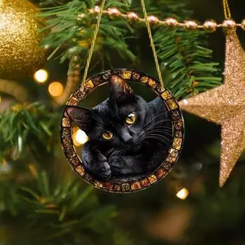 Акриловый наружный кулон Рождественский вертеп Украшение Рождественская елка Подвесной кулон Памятный подарок A