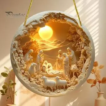 Акриловый наружный кулон, украшение в виде рождественской елки, подвесной кулон на память о Рождении Иисуса, декоративный кулон в виде клевера, кулон в виде черного кота для C