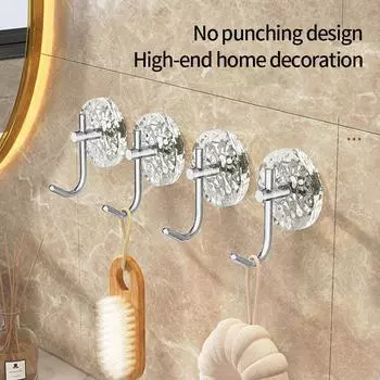 Акриловый настенный крючок, многофункциональный самоклеящийся крючок для ванной комнаты, легкий роскошный крючок в полоску Glacier, без проколов, для декора задней двери