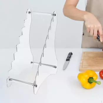 Акриловый настольный держатель для ножей, стойка для хранения, витрина для ресторана clear 10cm