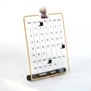 Акриловый настольный календарь, вечный календарь, вечерние подарки, офисный домашний держатель для ручек, китайский годичный декор