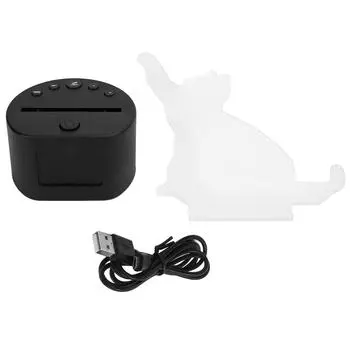 Акриловый ночник в виде кошки с подсветкой RGB, цветной светодиодный ночник с функцией повтора сигнала