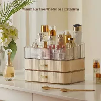 Акриловый органайзер для косметики и средств по уходу за кожей для рабочего стола или туалетного столика