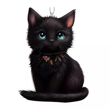 Акриловый плоский кот Подвеска для автомобиля Очаровательное украшение на Хэллоуин Для декора интерьера