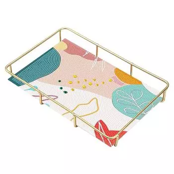 Акриловый поднос для рисования алмазами специальной формы с цветным узором 5D, художественная подставка для хранения цветных алмазов для декора столешницы YP15