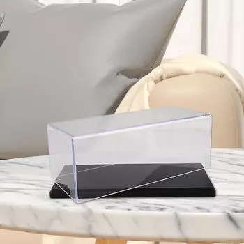 Акриловый прозрачный дисплейный ящик для столешницы на 1 шт.:43 Масштабные Модели Машин, Защитное Хранение black 15x7.6x6.3CM