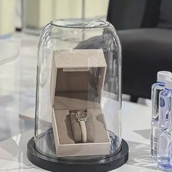 Акриловый прозрачный многоцелевой цилиндр для хранения украшений и игрушек с пылезащитным чехлом