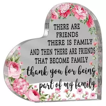 Акриловый прозрачный принт в форме сердца, украшение для подарка другу, сестре, дружбе