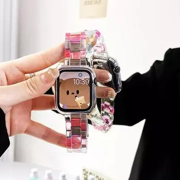 Акриловый прозрачный ремешок для часов Amazfit, ремешок для часов Huawei, браслет для Samsung Galaxy Watch 5/5 Pro, ремешок 20 мм 22 мм 20mm розовый